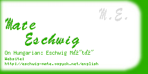 mate eschwig business card